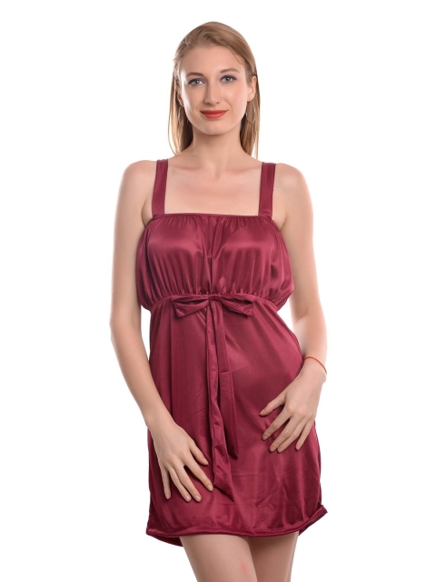 

YOU FOREVER Pink Solid Nightdress