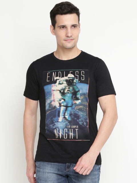 

Lee Cooper Men Black Printed Round Neck T-shirt