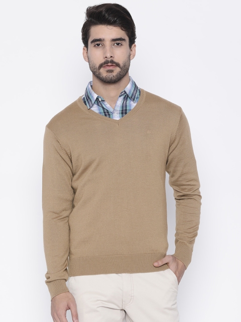 

Arrow Men Beige Solid Pullover
