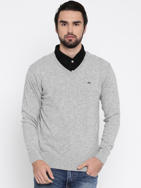 

Arrow Sport Men Grey Melange Solid Pullover