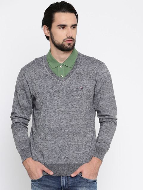 

Arrow Sport Men Grey Solid Pullover