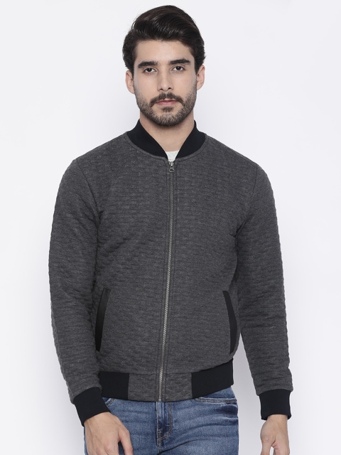 

Arrow New York Men Charcoal Grey Solid Sweatshirt