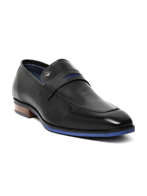 

Alberto Torresi Men Black Leather Slip-Ons