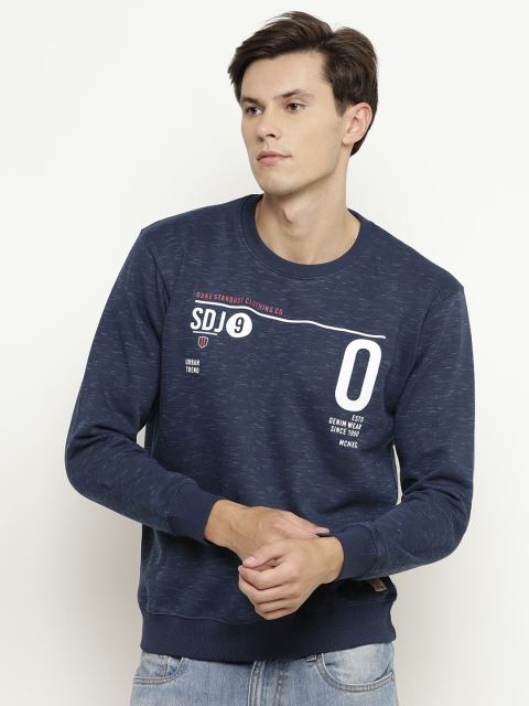 

Duke Men Navy Printed Sweatshirt, Navy blue