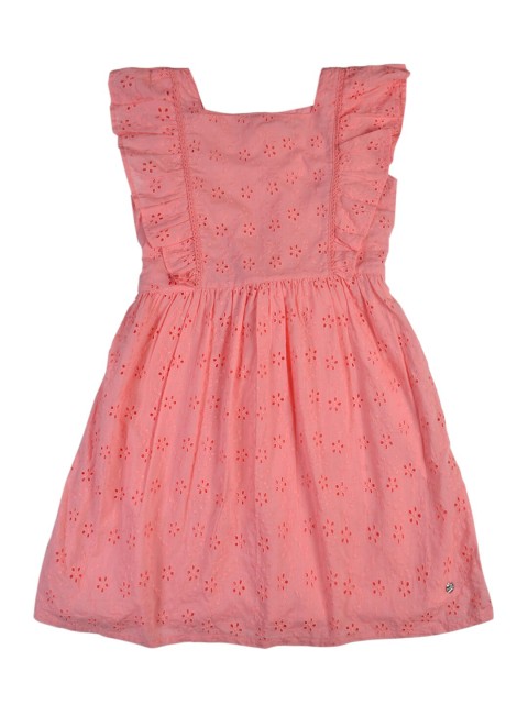 

Gini and Jony Peach-Coloured A-Line Cotton Dress