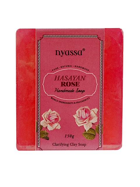 

Nyassa Luxurious Hasayan Rose Natural Bathing Bar Soap 150g, Red