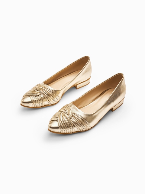 

The Label Life Women Gold-Toned Ballerinas Flats