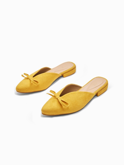 

The Label Life Women Mustard Mules with Bows