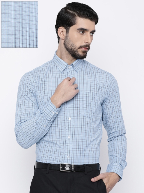 

Arrow Men Blue & White Slim Fit Checked Formal Shirt