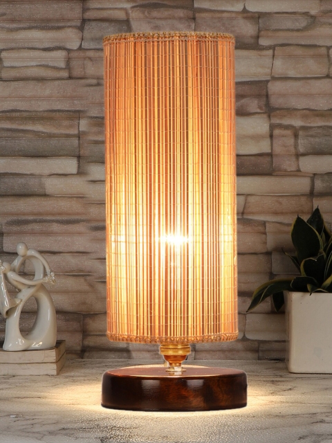 

Devansh Beige & Brown Bamboo Table Lamp with Wood Base