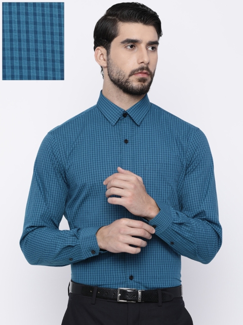 

Arrow Men Blue Slim Fit Checked Formal Shirt