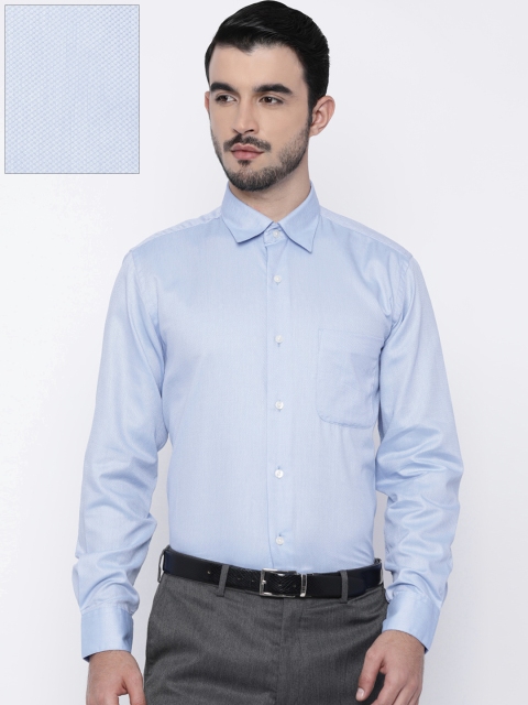

Arrow Men Blue Regular Fit Self-Design Formal Shirt