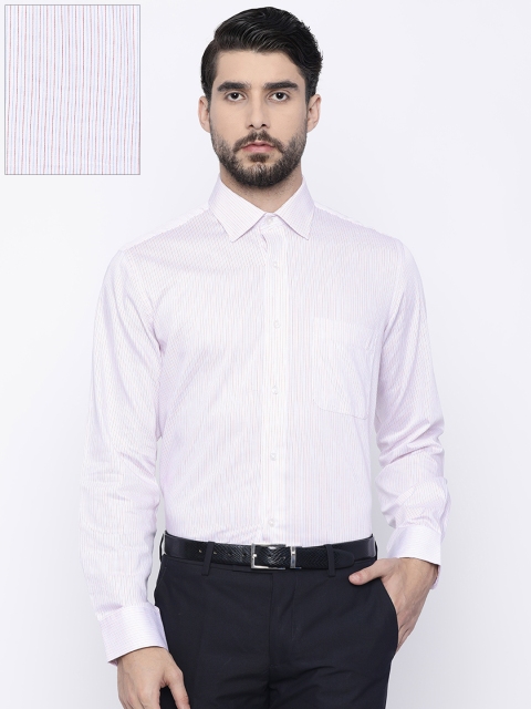 

Arrow Men White & Red Regular Fit Striped Formal Shirt