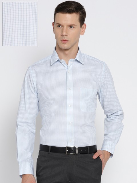

Arrow Men White & Blue Regular Fit Checked Formal Shirt
