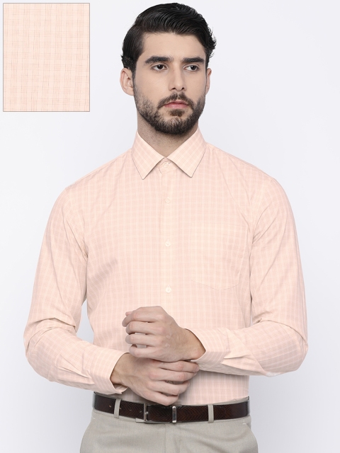 

Arrow Men Beige Slim Fit Checked Formal Shirt