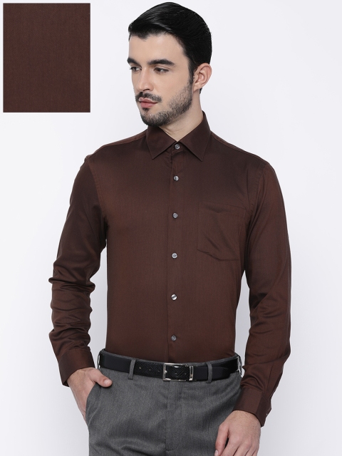 

Arrow Men Brown Slim Fit Self-Design Formal Shirt
