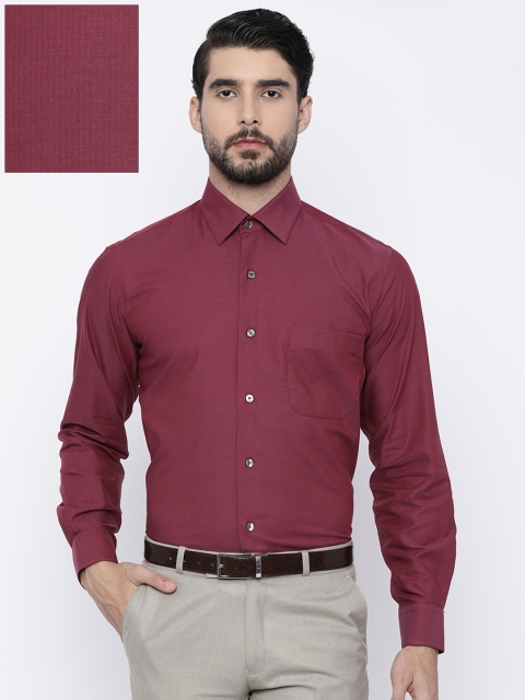 

Arrow Men Burgundy Solid Formal Shirt