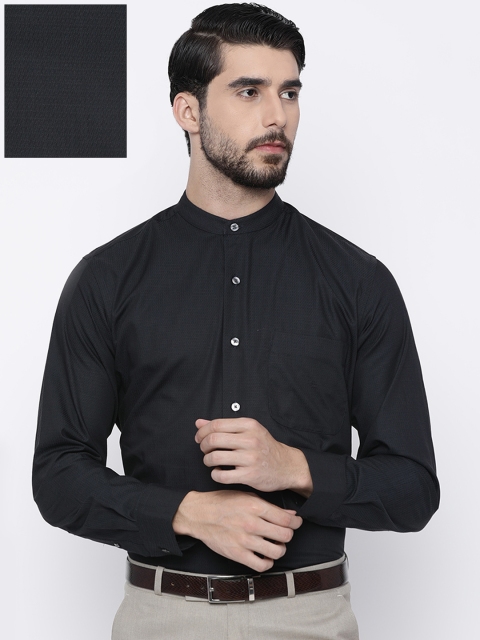 

Arrow Men Black Self-Design Formal Shirt