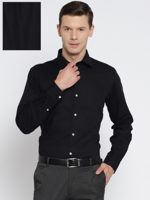 

Arrow Men Black Regular Fit Self Design Formal Shirt