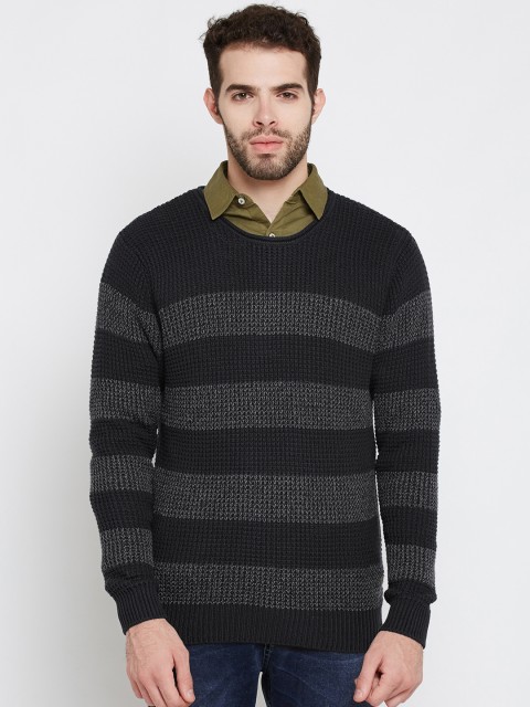 

Ed Hardy Men Navy Striped Pullover, Navy blue