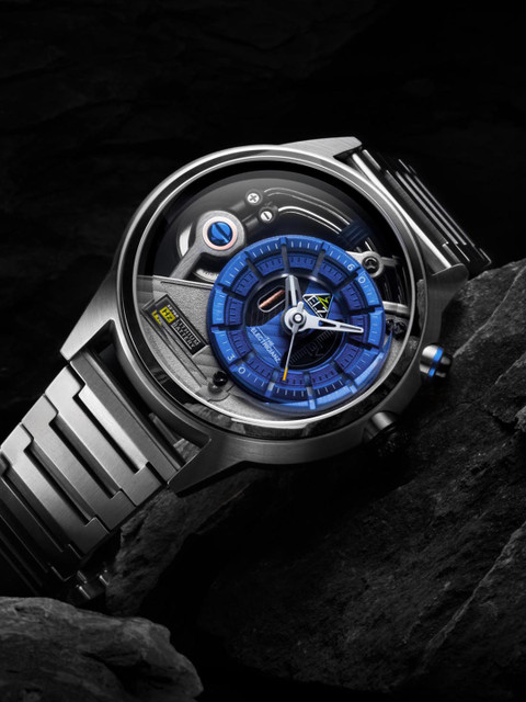 

THE ELECTRICIANZ Men Blue The Stone Z Inhouse Electric Module 5 LED Watch - ZZ-A3C/02-MB