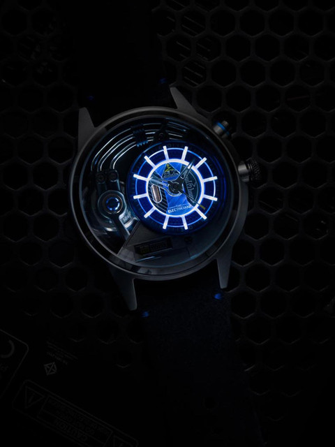 

THE ELECTRICIANZ Men The Stone Z Inhouse Electric Module 5 LED Watch - ZZ-A3C/02, Silver
