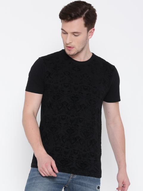 

Ed Hardy Men Black Printed Round Neck T-shirt