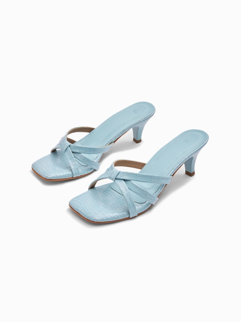 

The Label Life Women Blue Kitten Heels Sandals