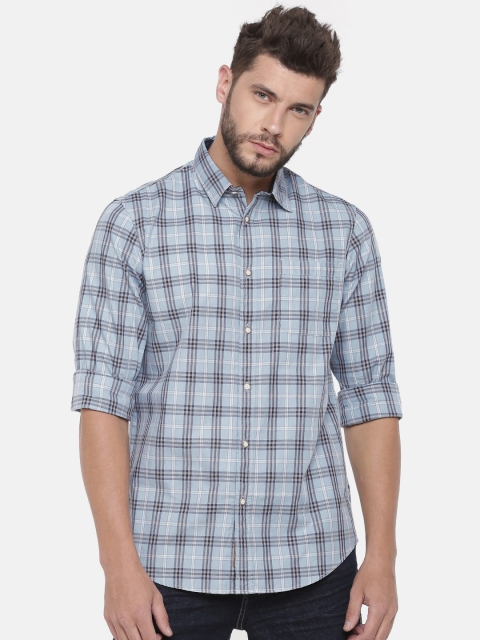 

Arrow Blue Jean Co. Men Blue Slim Fit Checked Casual Shirt
