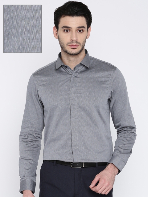 

Arrow New York Men Grey Slim Fit Self Design Formal Shirt