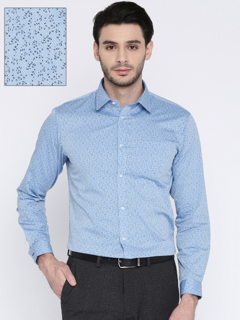 

Arrow New York Men Blue Snug Regular Fit Printed Formal Shirt
