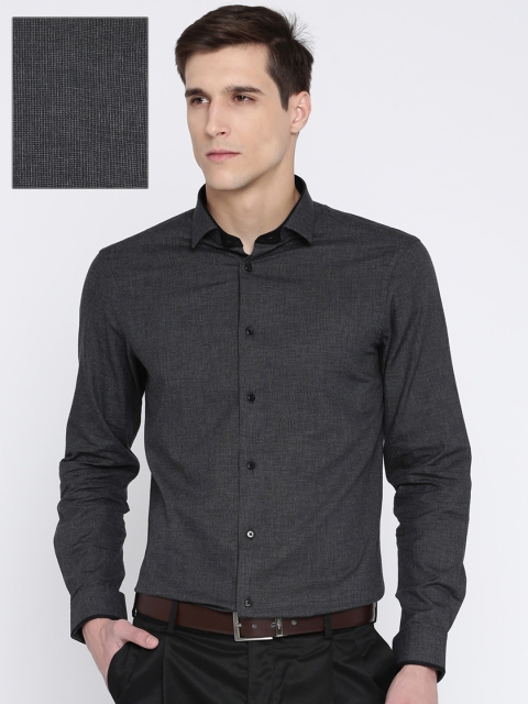 

Arrow New York Men Charcoal Grey Slim Fit Checked Formal Shirt