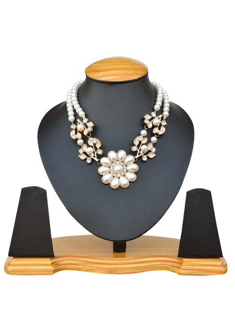 

The Pari Women Gold-Toned & White Gold-Plated Necklace