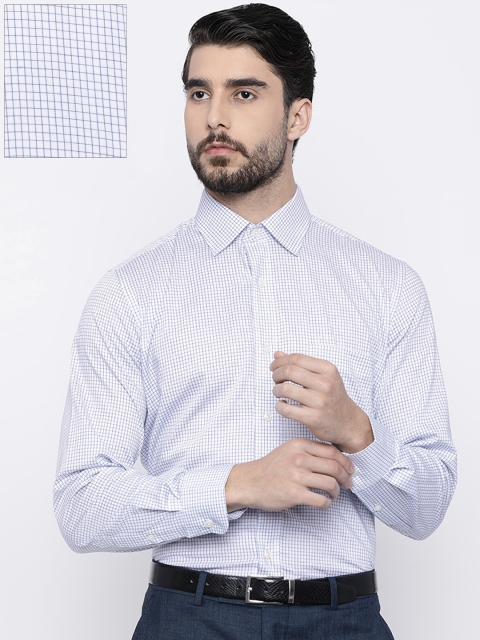 

Arrow Men White & Blue Regular Fit Checked Formal Shirt