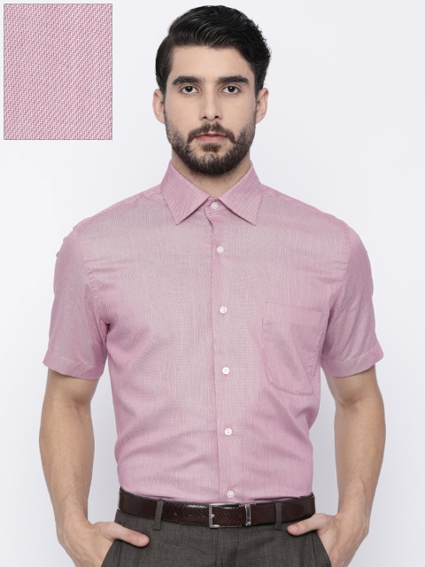 

Arrow Men Pink Regular Fit Self Design Casual Shirt