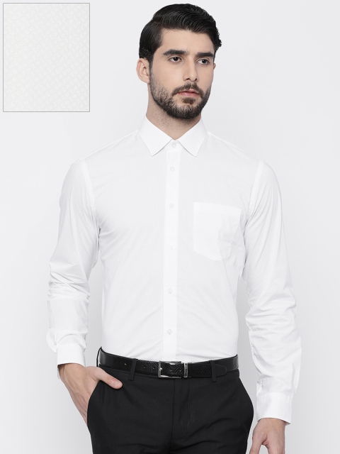 

Arrow Men White Slim Fit Self-Design Formal Shirt