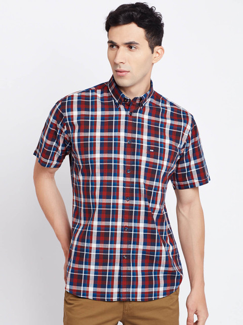 

Arrow Sport Men Brown & Blue Checked Casual Shirt