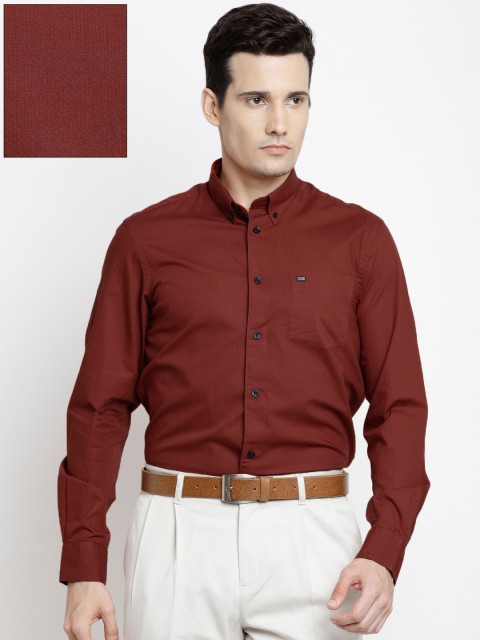 

Arrow Sport Men Brick Red Slim Fit Self-Design Formal Shirt