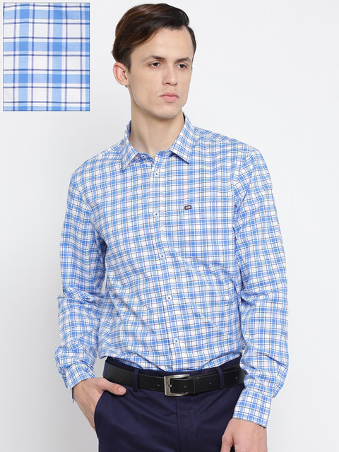 

Arrow Sport Men Blue & White Slim Fit Checked Formal Shirt
