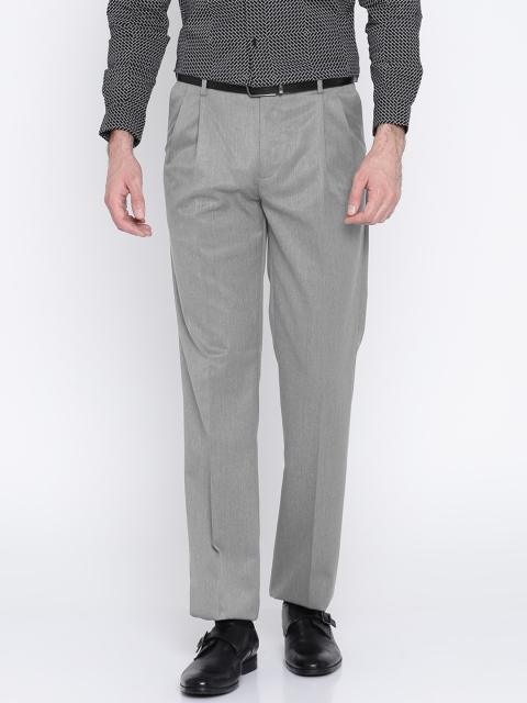 

Arrow Men Grey Smart Regular Fit Solid Formal Trousers