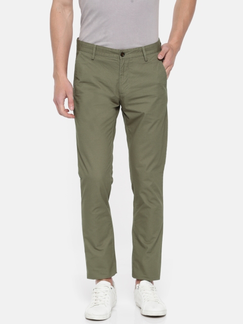 

Arrow Sport Men Olive Green Chrysler Regular Fit Printed Regular Trousers