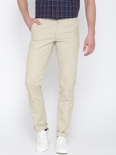 

Arrow Sport Men Beige Chrysler Regular Fit Printed Casual Trousers