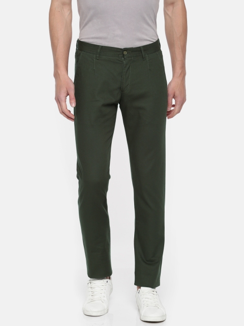 

Arrow Sport Men Olive Green Chrysler Regular Fit Solid Regular Trousers