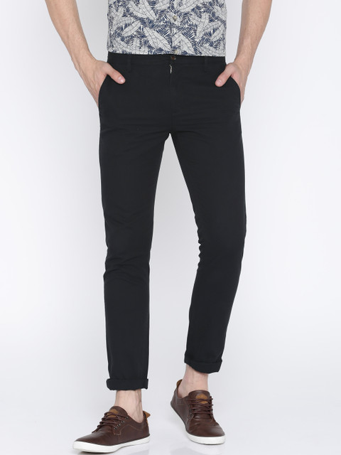 

Arrow Sport Men Black Slim Fit Solid Regular Trousers