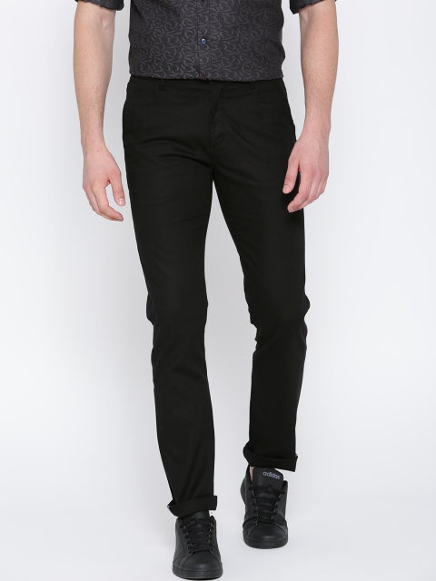 

Arrow Sport Men Black Chrysler Regular Fit Solid Regular Trousers