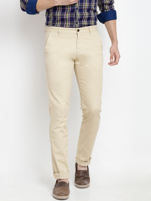 

Arrow Sport Men Beige Chrysler Fit Solid Trousers