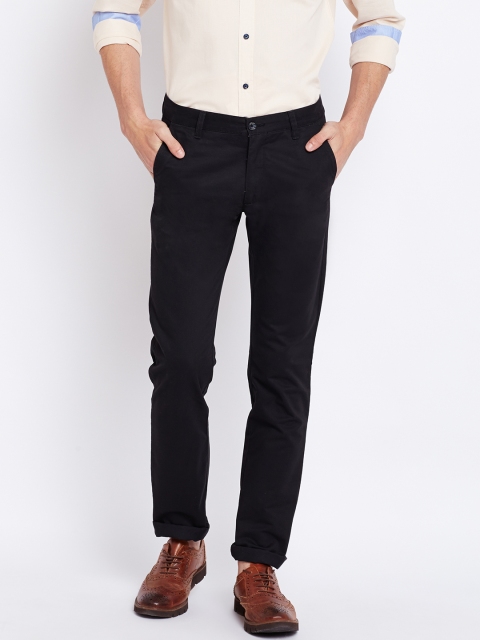 

Arrow Sport Men Black Chrysler Fit Solid Trousers