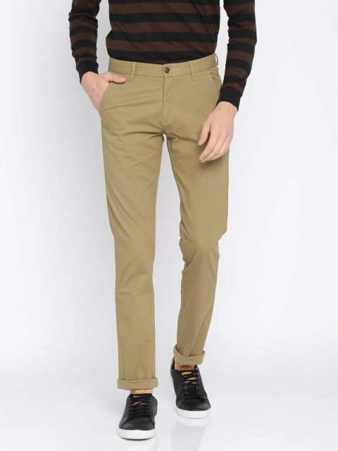 

Arrow Sport Men Olive Green Chrysler Regular Fit Self Design Chino Trousers