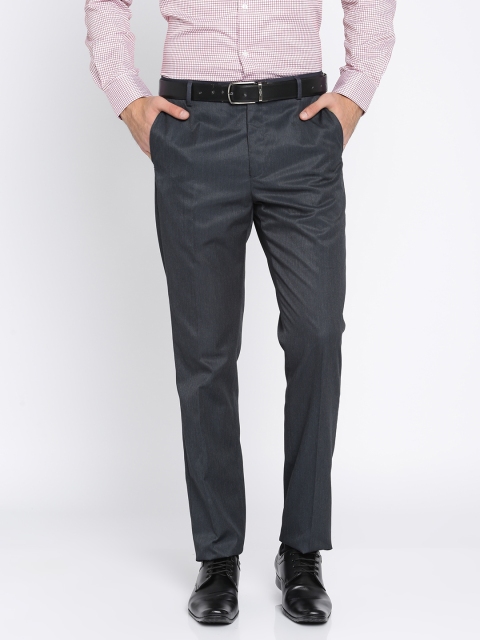

Arrow Men Navy Blue Tapered Fit Solid Formal Trousers