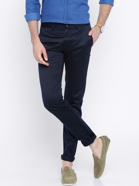 

Arrow Sport Men Navy Blue Slim Fit Solid Regular Trousers